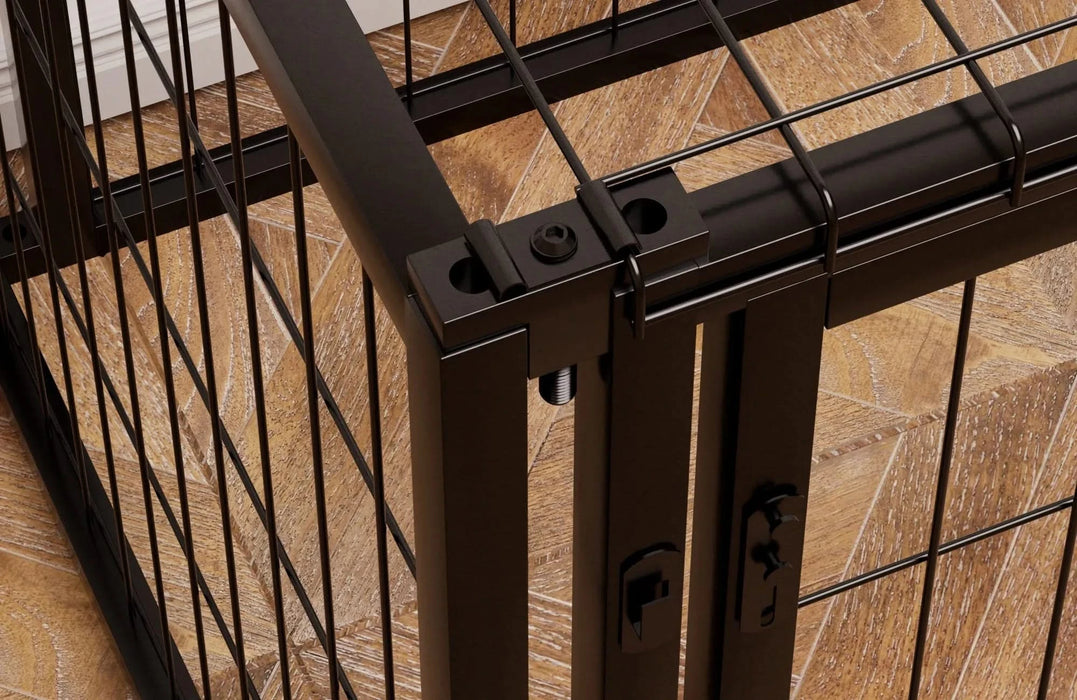 Dog Crate 47.2' Dog Kennel for Small Medium Dogs, Puppy Dog Playpen with Top, Pet Cage, Indoor, Black.47.2'L x 22'W x 24'H. Default -DTYStore