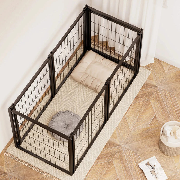 Dog Crate 47.2' Dog Kennel for Small Medium Dogs, Puppy Dog Playpen with Top, Pet Cage, Indoor, Black.47.2'L x 22'W x 24'H. Default -DTYStore
