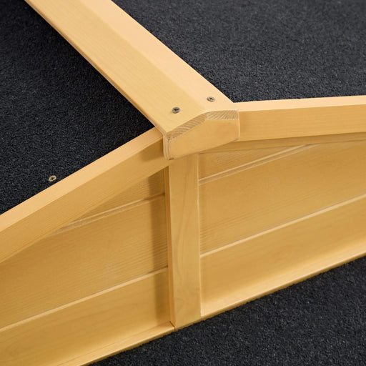 Dog House, Waterproof Dog Cage Kennel, Wooden Outdoor and Indoor Dog House, Raised Pet Kennel for Medium Dogs, Log Cabin Style with Porch,Elevated Floor,Asphalt Roof, 2 Doors, Pine Wood Natural Default -DTYStore