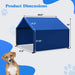 Dog Shade Shelter Outdoor Tent for Small Medium Dogs, Waterproof Sun Protection Pet House for Dogs, Small Animals and Livestock, Blue Default -DTYStore