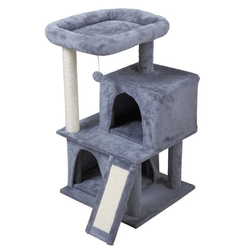 Double-layer cat Tree with cat house and ladder Default -DTYStore