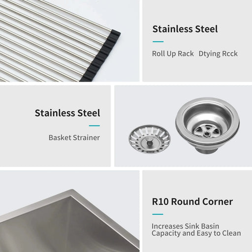 Double Bowl (60/40) Farmhouse Sink- 36' x 20' x 9'Stainless Steel Apron Front Kitchen Sink 16 Gauge with Two 9' Deep Basin Default -DTYStore