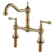 Double Handle Widespread Kitchen Faucet with Traditional Handles Default -DTYStore