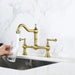 Double Handle Widespread Kitchen Faucet with Traditional Handles Default -DTYStore