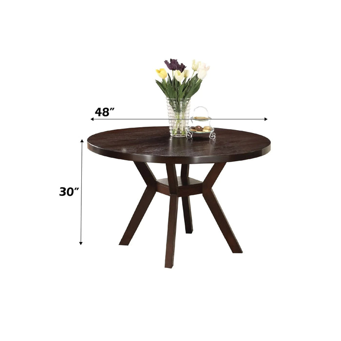 Drake Espresso Finish Dining Table Default -DTYStore