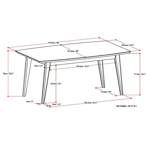 Draper Dining Table in Oak Default -DTYStore