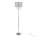 Droplets 60' Contemporary Metal Floor Lamp in Polished Chrome and Clear K9 Crystal Accents from Grandview Gallery by LumiSource Default -DTYStore