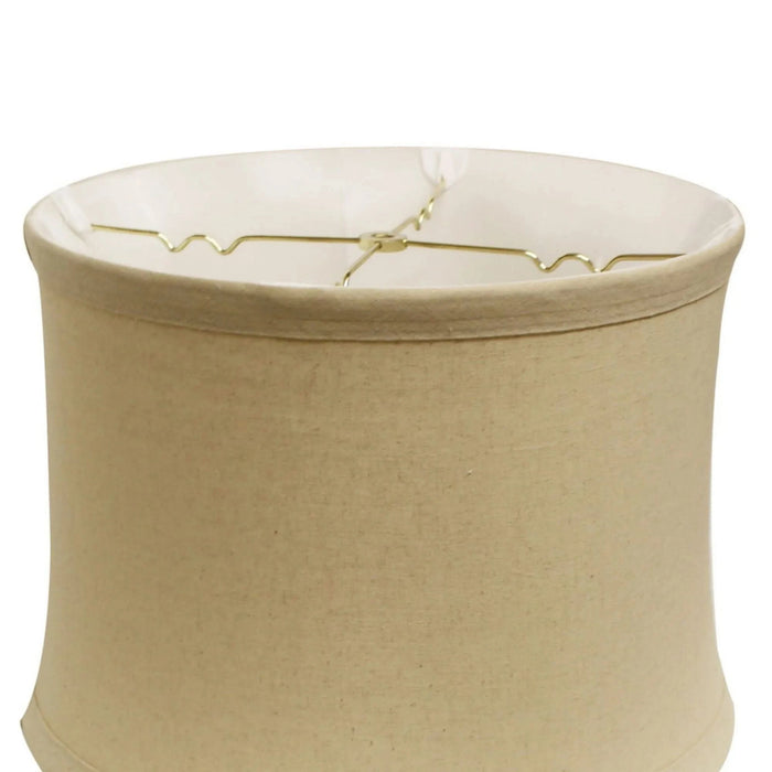 Drum No Hug with 1' Trim Softback Lampshade with Washer Fitter, Dune Default -DTYStore
