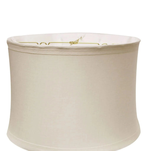 Drum No Hug with 1' Trim Softback Lampshade with Washer Fitter, Snow Default -DTYStore
