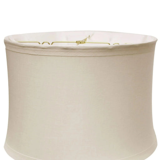 Drum No Hug with 1' Trim Softback Lampshade with Washer Fitter, Snow Color Fabric Lampshade for Table Lamps, Natural Linen, 16' Top x 17' Bottom x 12' Height Default -DTYStore