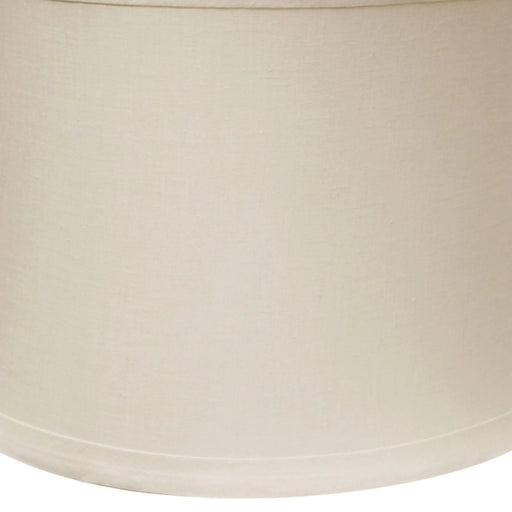 Drum No Hug with 1' Trim Softback Lampshade with Washer Fitter, Snow Color Fabric Lampshade for Table Lamps, Natural Linen, 16' Top x 17' Bottom x 12' Height Default -DTYStore