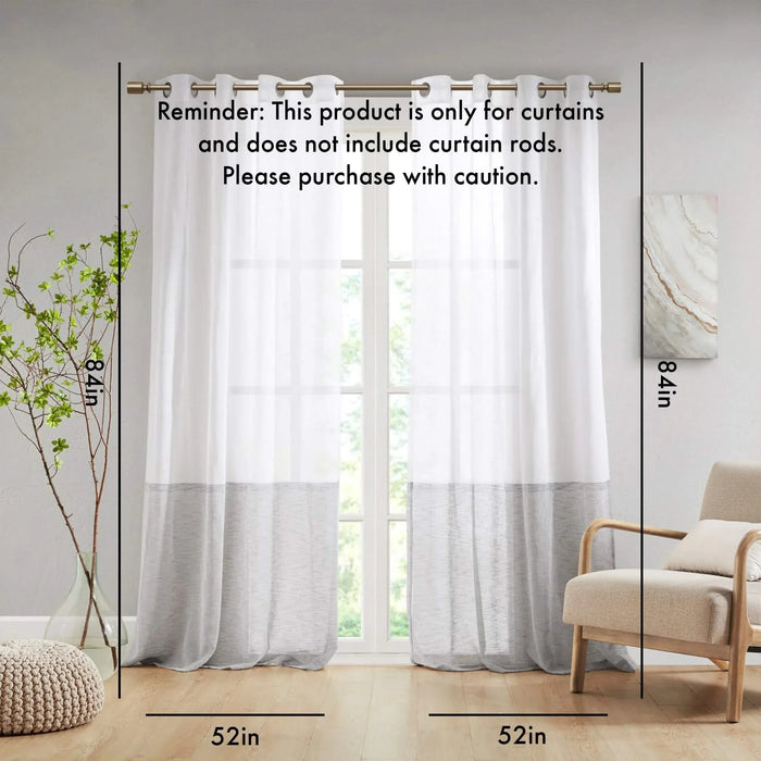 Dual-colored Curtain Panel (Only 1 Pc Panel) Default -DTYStore
