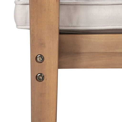 Durable 7 - Piece Patio Furniture Set Acacia Wood Table and 6 Heavy-Duty Cushioned Chairs, Brown Default -DTYStore