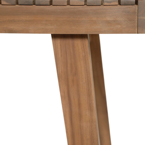 Durable 7 - Piece Patio Furniture Set Acacia Wood Table and 6 Heavy-Duty Cushioned Chairs, Brown Default -DTYStore