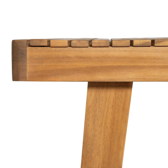 Durable 7 - Piece Patio Furniture Set Acacia Wood Table and 6 Heavy-Duty Cushioned Chairs, Natural Default -DTYStore