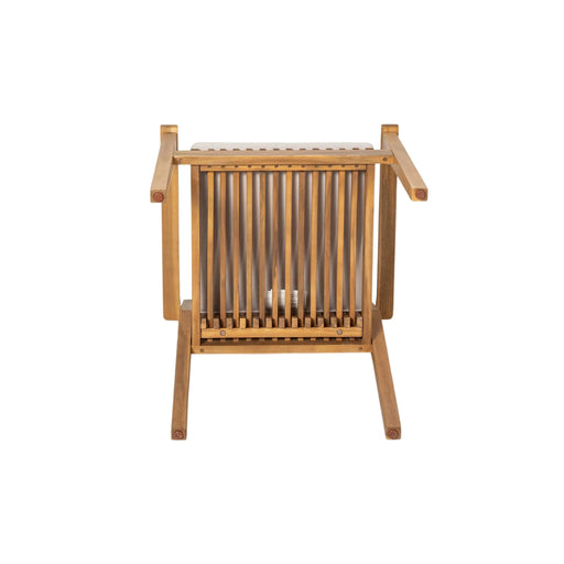 Durable 7 - Piece Patio Furniture Set Acacia Wood Table and 6 Heavy-Duty Cushioned Chairs, Natural Default -DTYStore