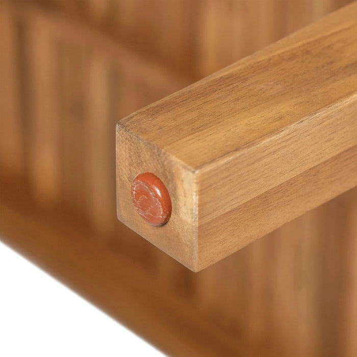 Durable 7 - Piece Patio Furniture Set Acacia Wood Table and 6 Heavy-Duty Cushioned Chairs, Natural Default -DTYStore