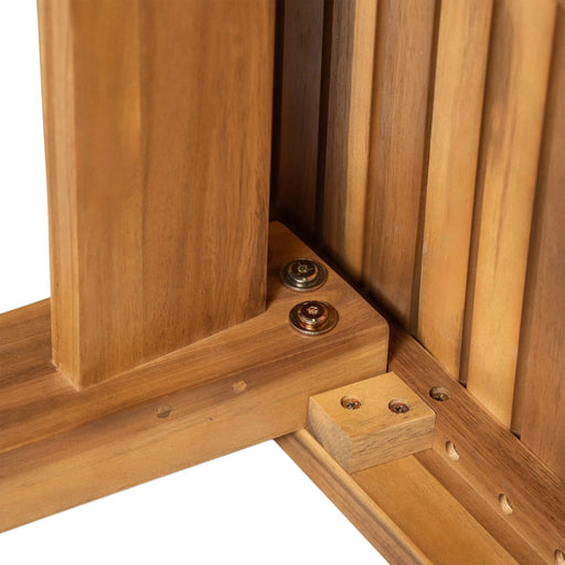 Durable 7 - Piece Patio Furniture Set Acacia Wood Table and 6 Heavy-Duty Cushioned Chairs, Natural Default -DTYStore