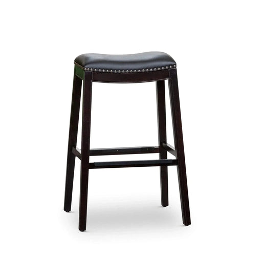 Durango Bonded Leather Saddle Stool, 24" Counter Stool or 30" Bar Stool 30" Bar Height Espresso Black Leather -DTYStore