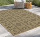 Earth GC_NTL1001 Jute/Black 5 ft. 3 in. x 7 ft. 3 in. Indoor/Outdoor Area Rug Default -DTYStore