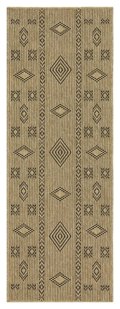 Earth GC_NTL1001 Jute/Black 5 ft. 3 in. x 7 ft. 3 in. Indoor/Outdoor Area Rug Default -DTYStore