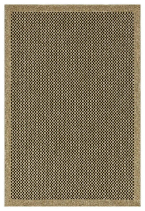 Earth GC_NTL1003 Jute/Black 5 ft. 3 in. x 7 ft. 3 in. Indoor/Outdoor Area Rug Default -DTYStore