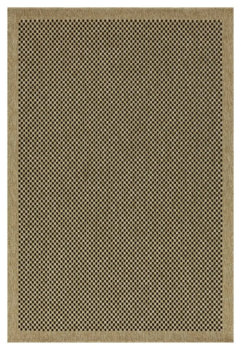 Earth GC_NTL1003 Jute/Black 7 ft. 10 in. x 10 ft. 3 in. Indoor/Outdoor Area Rug Default -DTYStore