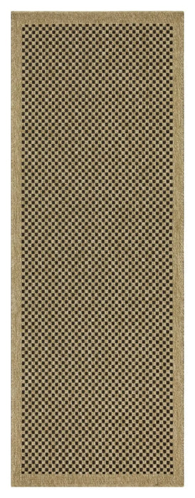 Earth GC_NTL1003 Jute/Black 7 ft. 10 in. x 10 ft. 3 in. Indoor/Outdoor Area Rug Default -DTYStore