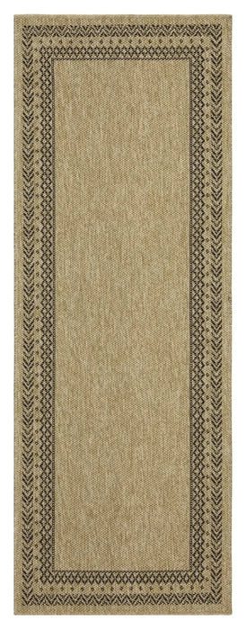 Earth GC_NTL1006 Jute/Black 7 ft. 10 in. x 10 ft. 3 in. Indoor/Outdoor Area Rug Default -DTYStore