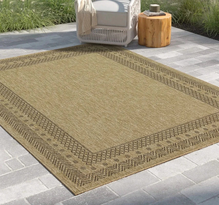 Earth GC_NTL1007 Jute/Mocha 7 ft. 10 in. x 10 ft. 3 in. Indoor/Outdoor Area Rug Default -DTYStore