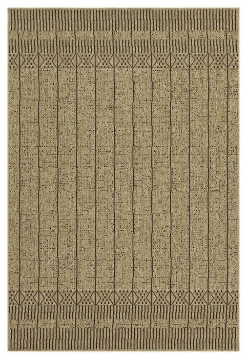 Earth GC_NTL1008 Jute/Black 7 ft. 10 in. x 10 ft. 3 in. Indoor/Outdoor Area Rug Default -DTYStore