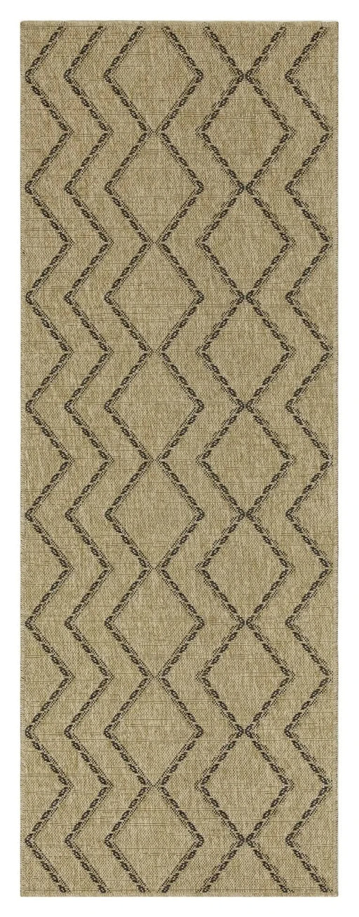 Earth GC_NTL1010 Jute/Black 5 ft. 3 in. x 7 ft. 3 in. Indoor/Outdoor Area Rug Default -DTYStore
