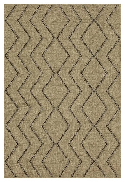 Earth GC_NTL1010 Jute/Black 7 ft. 10 in. x 10 ft. 3 in. Indoor/Outdoor Area Rug Default -DTYStore