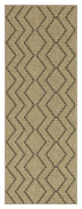 Earth GC_NTL1010 Jute/Black 7 ft. 10 in. x 10 ft. 3 in. Indoor/Outdoor Area Rug Default -DTYStore
