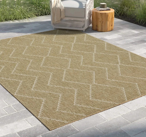 Earth GC_NTL1011 Jute/White 7 ft. 10 in. x 10 ft. 3 in. Indoor/Outdoor Area Rug Default -DTYStore