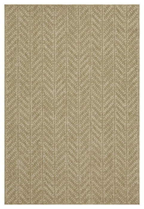 Earth GC_NTL1014 Jute/White 7 ft. 10 in. x 10 ft. 3 in. Indoor/Outdoor Area Rug Default -DTYStore