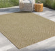 Earth GC_NTL1014 Jute/White 7 ft. 10 in. x 10 ft. 3 in. Indoor/Outdoor Area Rug Default -DTYStore