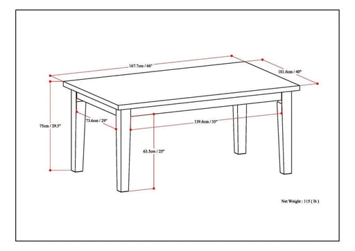 Eastwood Dining Table in Walnut Default -DTYStore