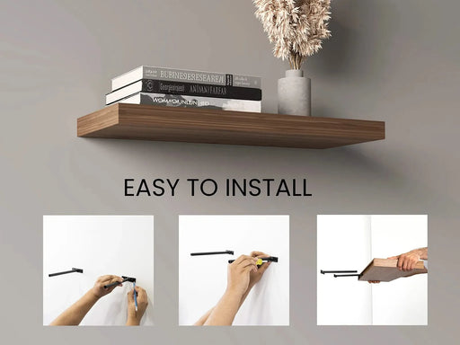 Ecco 31.5' Wide Floating Shelves Set Of 2, Shelves For Wall Decor For Bedroom, Bathroom Storage Shelves, Book Shelves For Living Room Default -DTYStore