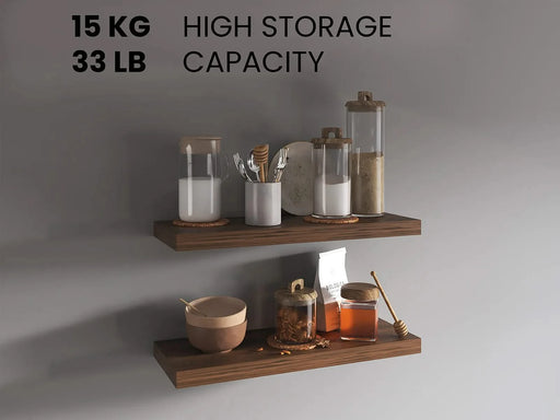 Ecco 31.5' Wide Floating Shelves Set Of 2, Shelves For Wall Decor For Bedroom, Bathroom Storage Shelves, Book Shelves For Living Room Default -DTYStore