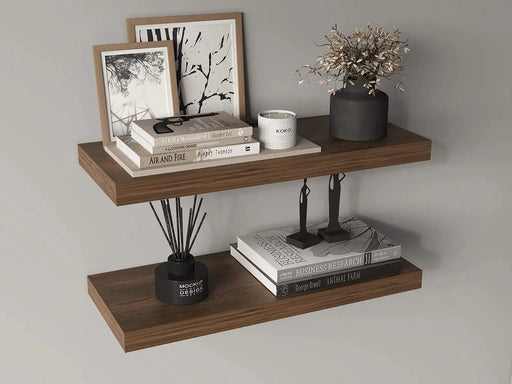 Ecco 31.5' Wide Floating Shelves Set Of 2, Shelves For Wall Decor For Bedroom, Bathroom Storage Shelves, Book Shelves For Living Room Default -DTYStore