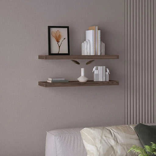 Ecco 31.5' Wide Floating Shelves Set of 2, Shelves for Wall Decor for Bedroom, Bathroom Storage Shelves, Book Shelves for Living Room Default -DTYStore