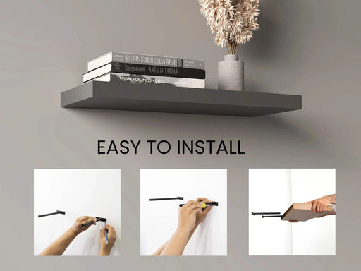 Ecco 31.5' Wide Floating Shelves Set of 2, Shelves for Wall Decor for Bedroom, Bathroom Storage Shelves, Book Shelves for Living Room Default -DTYStore