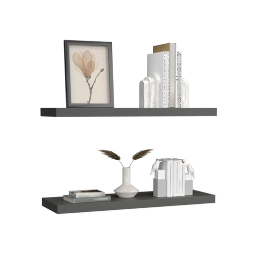 Ecco 31.5' Wide Floating Shelves Set of 2, Shelves for Wall Decor for Bedroom, Bathroom Storage Shelves, Book Shelves for Living Room Default -DTYStore