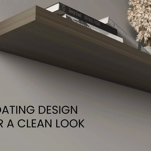 Ecco 47' Wide Floating Shelves Set Of 2, Shelves For Wall Decor For Bedroom, Bathroom Storage Shelves, Book Shelves For Living Room, Olive Default -DTYStore