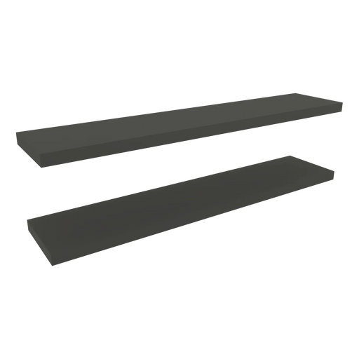 Ecco 47' Wide Floating Shelves Set of 2, Shelves for Wall Decor for Bedroom, Bathroom Storage Shelves, Book Shelves for Living Room Matt Gray Default -DTYStore
