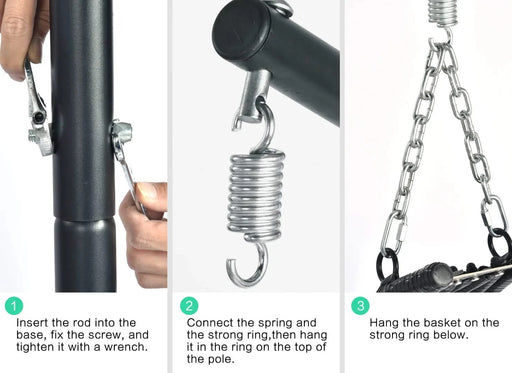 Egg Chair with Stand Indoor Outdoor Swing Chair Patio Wicker Hanging Egg Chair Hanging Basket Chair Hammock Chair with Stand for Bedroom Living Room Balcony Default -DTYStore