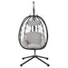 Egg Chair with Stand Indoor Outdoor Swing Chair Patio Wicker Hanging Egg Chair Hanging Basket Chair Hammock Chair with Stand for Bedroom Living Room Balcony Default -DTYStore