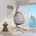 Egg Chair with Stand Indoor Outdoor Swing Chair Patio Wicker Hanging Egg Chair Hanging Basket Chair Hammock Chair with Stand for Bedroom Living Room Balcony Default -DTYStore