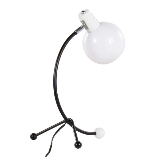 Eileen Contemporary Task Lamp in Black Metal and White Plastic Shade by LumiSource Default -DTYStore